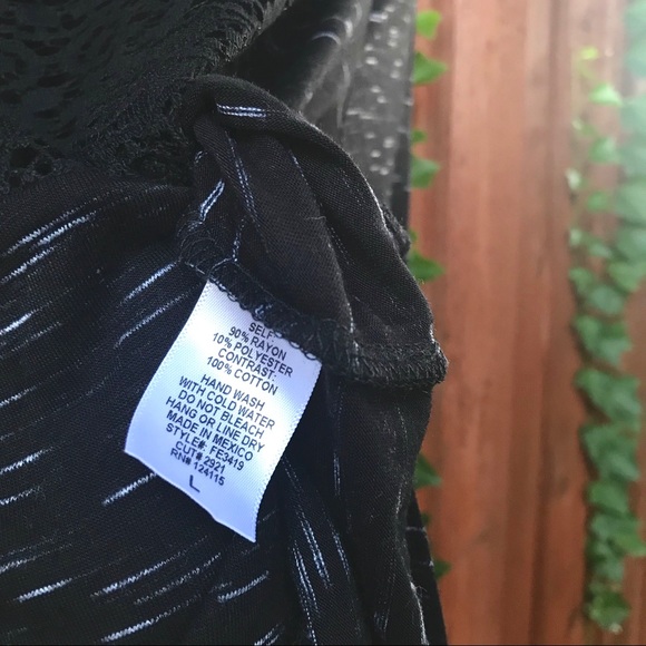 {Fleur Elise} Sheer Slub Long Sleeve Tee - Picture 7 of 7